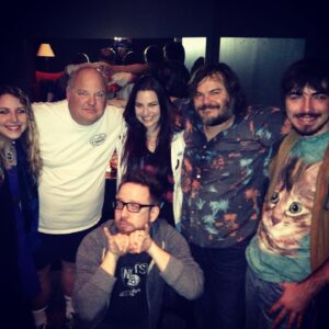 Amy Lee Instagram - Happy birthday, Robby. I miss you every day. As sad as it makes me that you’re gone, I hope you know that remembering you means smiling. You were hilarious- always making us laugh, always focusing on the comedy, always looking “on the bright side of life” to quote your Monty Python fav. We took this photo right after a Tenacious D show in 2013 where we sang (no exaggeration) EVERY WORD (which you can see we are still doing in the second pic) 😆 One of the best nights of our lives! I love you forever.