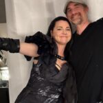 Amy Lee Instagram – Had a lovely night with AMC last night for their upfronts event, where I had the honor of playing a special version of Bring Me to Life with my good friend and accomplice Dave Eggar as beautiful clips from Interview with the Vampire and Mayfair Witches rolled and petals fell from the ceiling. And oh yeah there were zombies everywhere! As a long time Anne Rice AND Walking Dead fan this was super cool. Thanks for having me! 
My awesome dress was made by @callandresponseclothing
Harness by @vexclothing
Jewels by @onauratoutvu
Styled by the always fabulous @marjanmalakpour