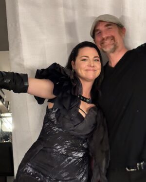 Amy Lee Instagram - Had a lovely night with AMC last night for their upfronts event, where I had the honor of playing a special version of Bring Me to Life with my good friend and accomplice Dave Eggar as beautiful clips from Interview with the Vampire and Mayfair Witches rolled and petals fell from the ceiling. And oh yeah there were zombies everywhere! As a long time Anne Rice AND Walking Dead fan this was super cool. Thanks for having me! 
My awesome dress was made by @callandresponseclothing
Harness by @vexclothing
Jewels by @onauratoutvu
Styled by the always fabulous @marjanmalakpour