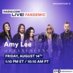 Amy Lee Instagram - #repost @radiodotcom ・・・ @amylee will be joining us for a #FANDEMIC IG Live with @tarynkisw to answer questions from the fans! Tune in on Friday, August 14th and celebrate the release of @evanescence's new track #UseMyVoice 🗣️ 🤘 Comment with your questions! 🤘