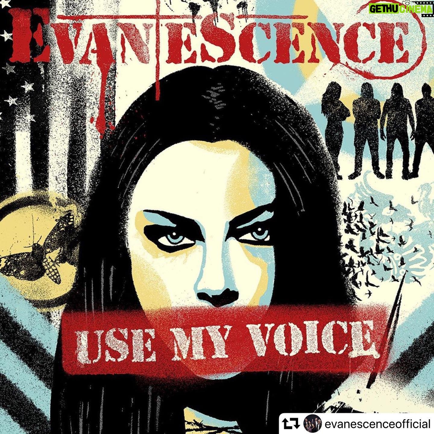 Amy Lee Instagram - #repost @evanescenceofficial ・・・ Our new single “Use My Voice” is coming August 14th. Pre-save it at the link in our bio. We will be doing another zoom premiere so make sure you pre-save to enter. Winners of the zoom premiere will get to listen to the song with the band one day before the rest of the world. 🤘