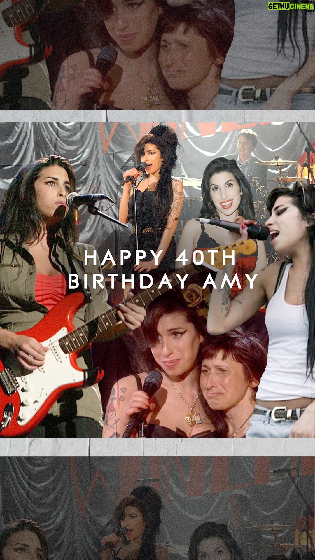 Amy Winehouse Instagram - Today, we celebrate Amy’s 40th birthday 🖤 Amy’s soulful voice and authentic lyrics touched our hearts in ways that few artists ever do. Her fearless approach to music and her ability to pour her emotions into every note made her a true original. 🎤 From her groundbreaking albums “Frank” and “Back to Black” to her unforgettable performances, Amy left an indelible mark on the music industry. On this special day, let’s remember Amy for the extraordinary talent and spirit she shared with the world. Her music lives on, providing solace, comfort, and joy to fans old and new. 🤍 #Amys40 #amys40th