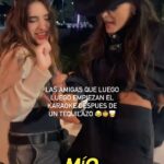 Ana Bárbara Instagram - Etiqueta a esa amiga que te sigue la corriente! 😂🤠❤️ eres un amor @domelipa 😘 #Bandido #AnaBarbara #Karaoke #Domelipa #Amigas