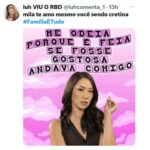 Ana Hikari Instagram – Mila: a próxima infratora do estatuto do idoso
Ou 
Me odeia porque é feia, se fosse gostosa andava comigo
Ou
Começou, será que a Mila vai humilhar alguma minoria hoje?
Ou
Hans x Mila, se são vilões, porque tão sexys?
Ou
Esperando o dia que a queen vai passar a perna no Hans

✨ coleção de twtsss dessa semana sobre a nossa Mila ❤️ uma doçura, um anjo, uma querida! Ah, ela é toda boazinha, ela é toda do bem, ela é tão galera 🫣😂 amando os edits que vcs fizeram! Obrigada!! ✨
#FamiliaÉTudo