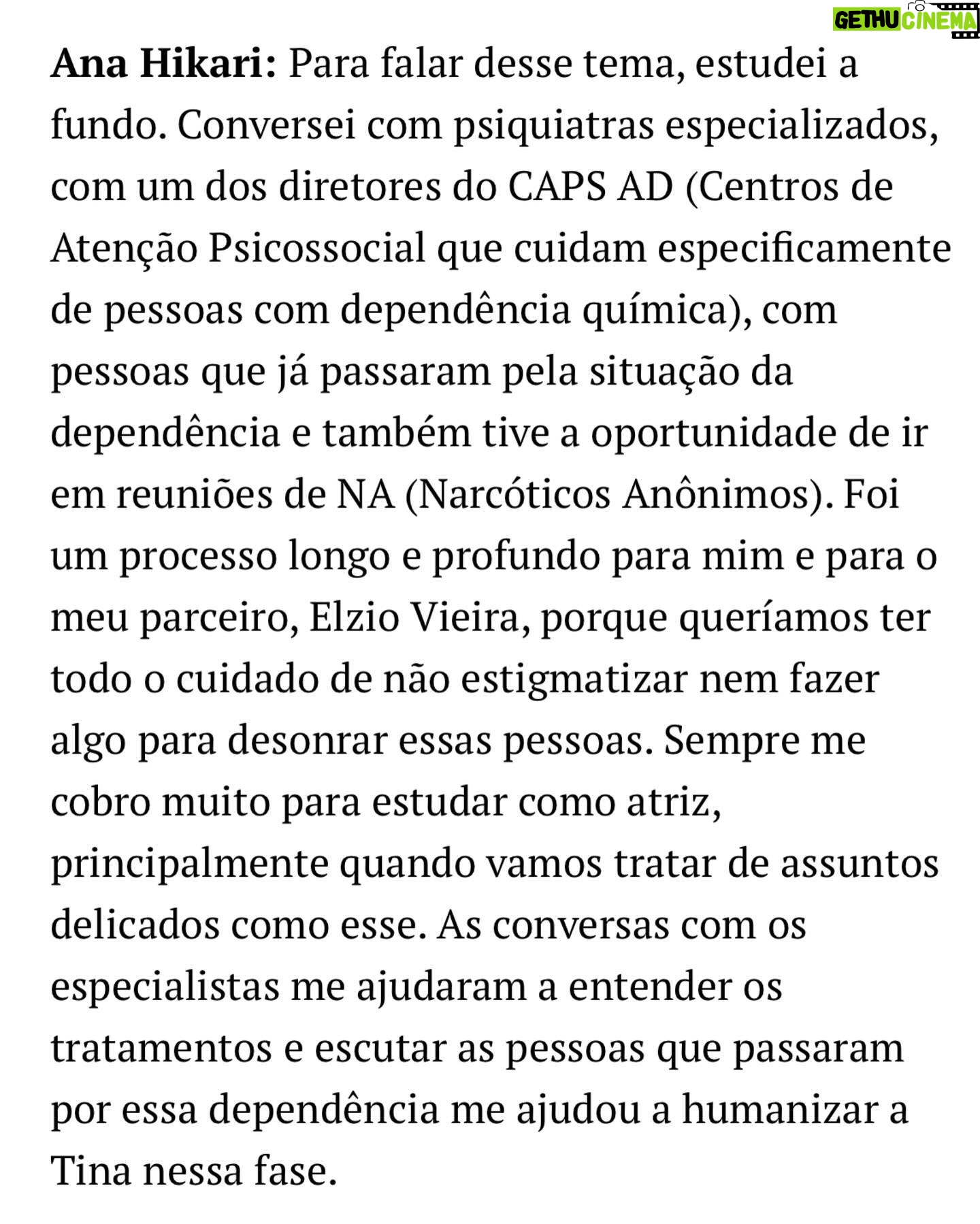 Ana Hikari Instagram - “Estou bem comovida com essa despedida. Sinto que um pedaço muito grande de mim está indo embora. Tenho muito orgulho de ter iniciado minha carreira no audiovisual em “Malhação – Viva a Diferença” e ter tido o privilégio de reviver a Tina em outras fases da vida dela, em “As Five”. A Tina cresceu comigo nesses últimos anos e me deu o presente de crescer como atriz junto com ela. Tenho muito orgulho de olhar pra trás e ver essa trajetória linda de amadurecimento.“ Trechinho de mais uma entrevista de despedida de Tina. Estreia dia 01 de março no @globoplay #AsFive Foto: @mauriciofidalgo Matéria: @amanda_oestreich