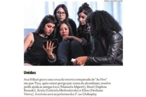 Ana Hikari Instagram - Tina, Você tá chegando e a gente tá se despedindo Te amo Dia 01 de março #AsFive estreia no @globoplay (via @gshow e @colunaplay Jornal O Globo foto: @mauriciofidalgo e @dtoviansky )