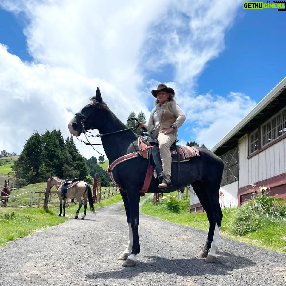 Ana María Polo Instagram - ¡Buenos días mis amigos! Me dijeron por ahí que hoy es el #diamundialdelosanimales y cómo para mi son tan importantes ❤️ aquí les comparto esta foto montando a🐴 en mi viaje más reciente a #costarica Aprovechemos este día para recordar la importancia de respetar y proteger el hábitat de los animales y la conservación de sus especies en nuestro bello planeta. #HeDicho #CasoCerrado #AnaMariaPolo
