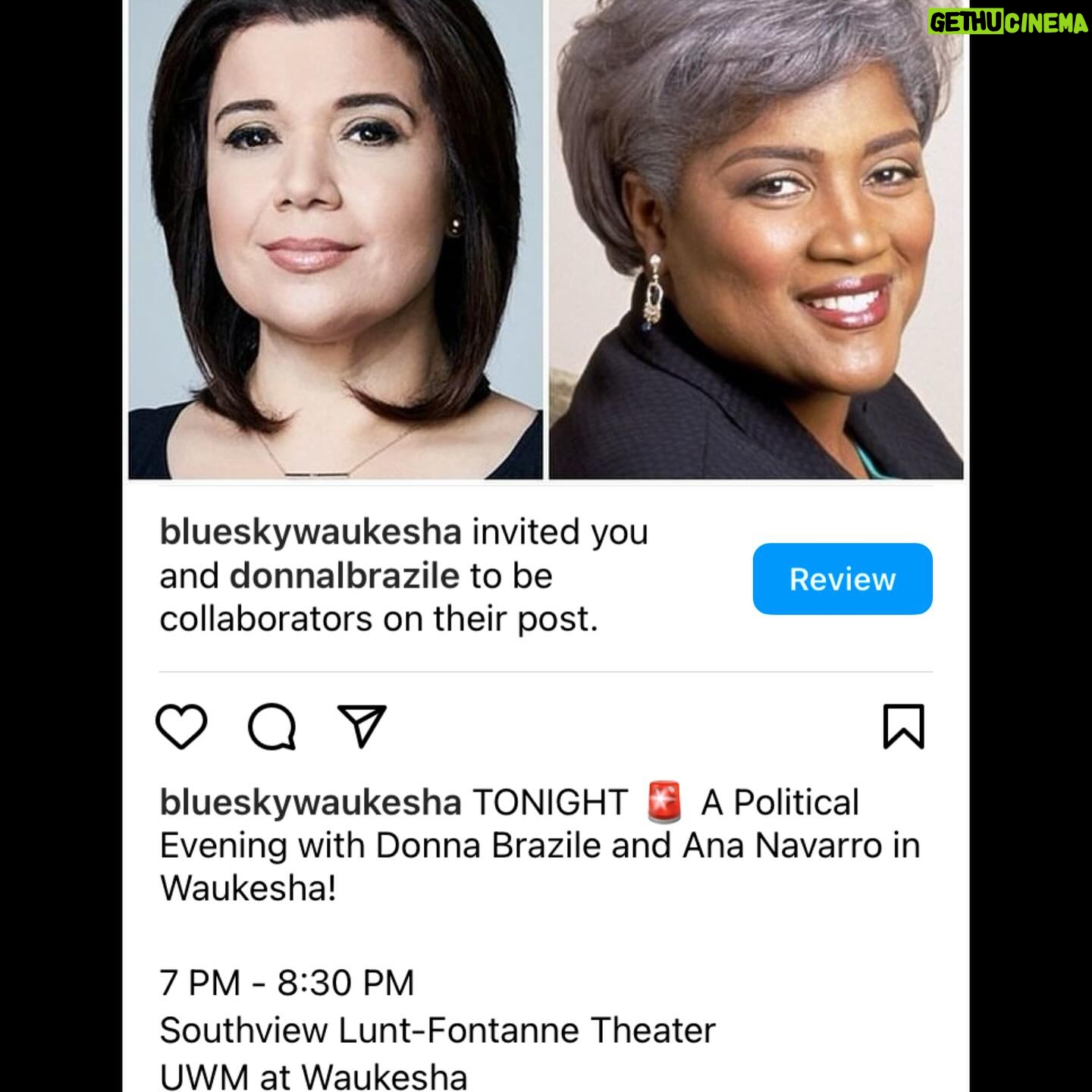 Ana Navarro Instagram - It’s always a good time when I hit the road to talk politics and current affairs with my sister-friend, Donna Brazile. I always learn from her and laugh with her. We are on a two-day swing in Wisconsin, one of this election’s most competitive states.