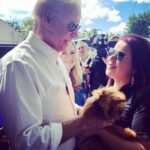 Ana Navarro Instagram - In 2024, we’re taking @hillaryclinton’s wise advice: Don’t vote for anyone you wouldn’t trust with your dog. The choice could not be more clear- you can vote for the nice people who love dogs or you can vote for the man who hates dogs and hangs out with South Dakota’s dog-killing Cruella De Noem. @chacha_cardenas & I are all in for @joebiden & @kamalaharris.