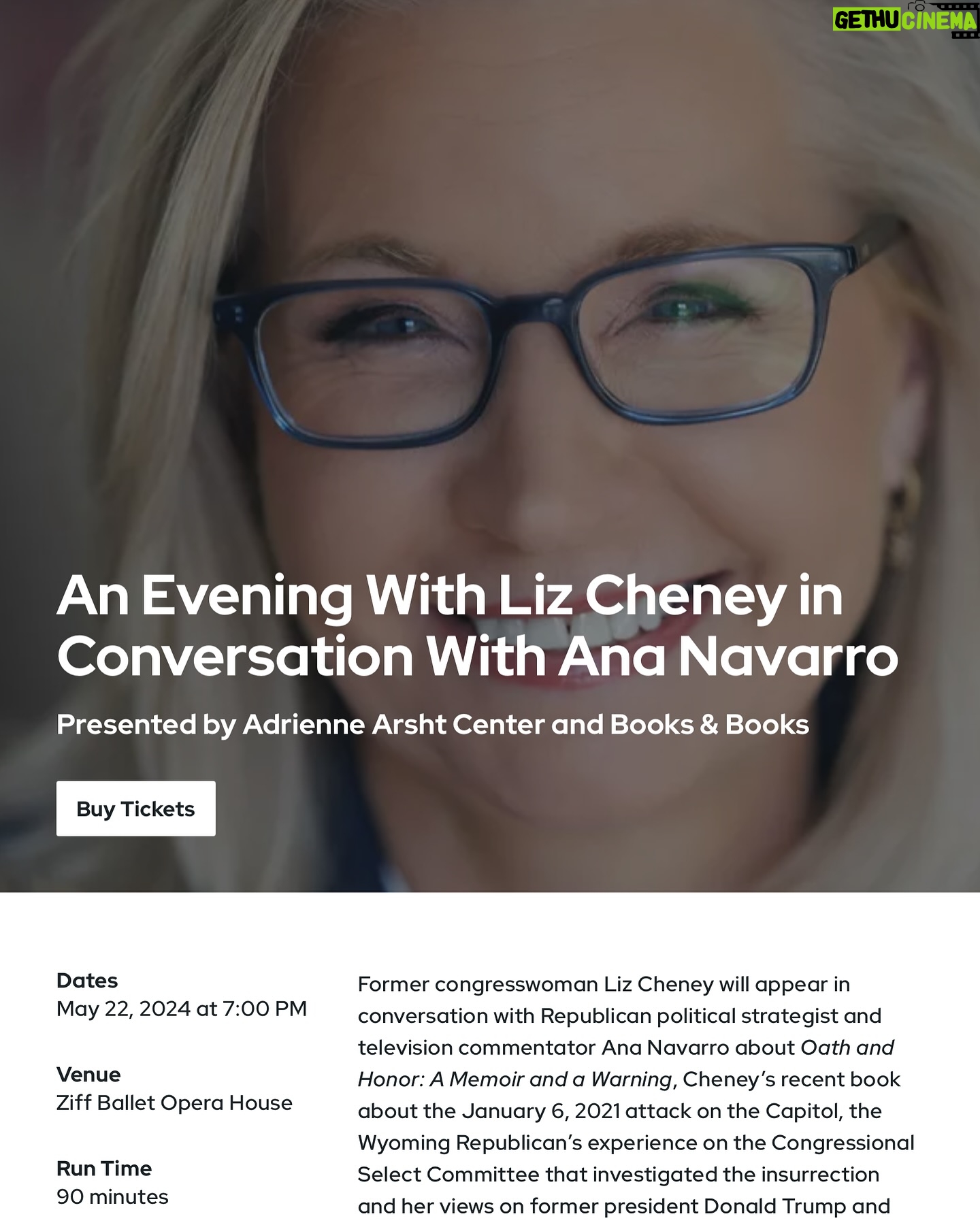 Ana Navarro Instagram - TONIGHT!!! If you’re in Miami, would love to have you join as we discuss democracy and the way forward. I had a prep call with Liz yesterday, and she said no question off limits. You can buy tickets at the @arshtcenter website.