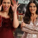 Ana Patricia Gámez Instagram - Noche de chicas en la conducción de @EnamorandonosUsa ♥️ que rico cuando se trabaja entre amigas @Milynette Love you! 🥰 gozamos delante y aún más detrás de cámaras 🤣 📸 @Juanito_visual_ 👗 www.Beashion.com 💋 @BbellaByMillie