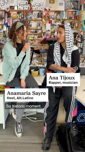 Ana Tijoux Instagram - The other kids didn’t want to play with @anatijoux so she’s been making up her own rules ever since. She talks with @anamaria.sayre about how her childhood memories helped inspire the song, “1977.”⁠
⁠
🔗 Tap the link in our bio to watch Ana Tijoux’s full performance, premiering only on npr.org/tinydesk ❗️⁠
⁠
Producer: @alanteserene | Alanté Serene/NPR