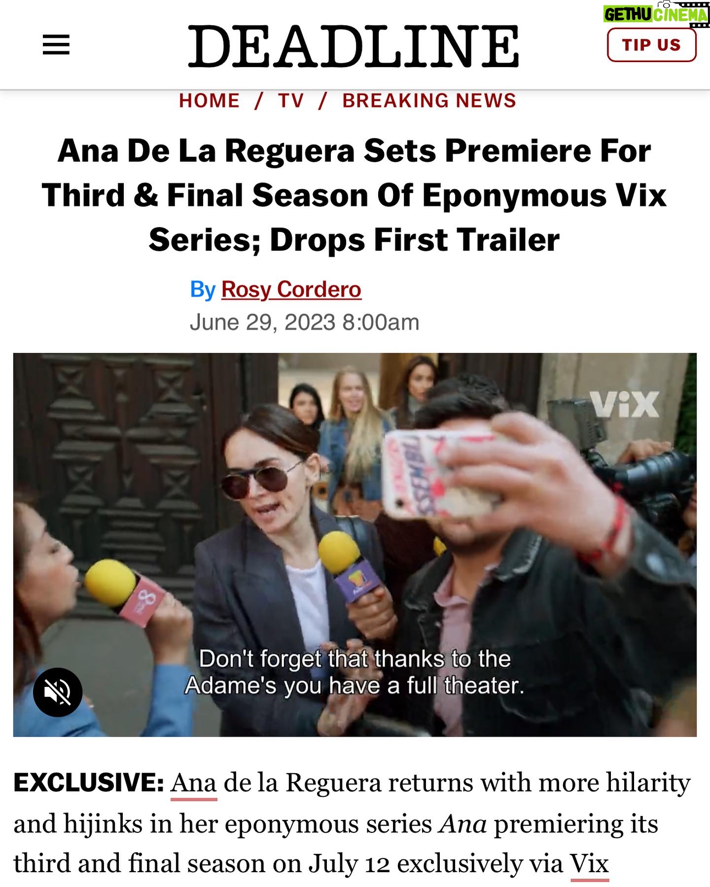 Ana de la Reguera Instagram - Season 3 of @analaserie 🤩Premieres july 12th @vix in the US and Puerto Rico and in @primevideo on the rest the f the world! Thank you @deadline @socialrosy for always supporting the show!!! ☄️❤️🙏