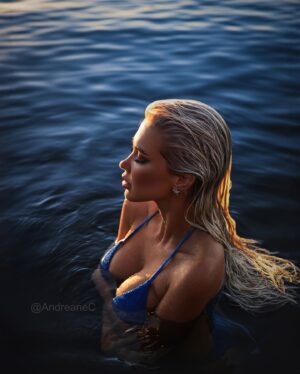 Andréane Chamberland Instagram - Would you swim in a cold lake on October 4 in  Canada? 🇨🇦 ❄️