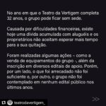 Andréia Horta Instagram – Antônio Araújo e Eliana Monteiro foram mestres em meu caminho no início de minha formação profissional em São Paulo. Fui aluna do Tó entre 2002 e 2004 na Escola Livre De Santo André e em 2004 entrei para a companhia Teatro da Vertigem onde fiquei por 1 ano. Aprendi muito ali. Aquelas experiências pautaram meu olhar e me deram base firme. É lamentável que estejam passando por isso com a pesquisa e imensa colaboração que esse grupo tem a oferecer a cada pessoa que assiste aos seus trabalhos. Se você puder, colabore com o que for possível.