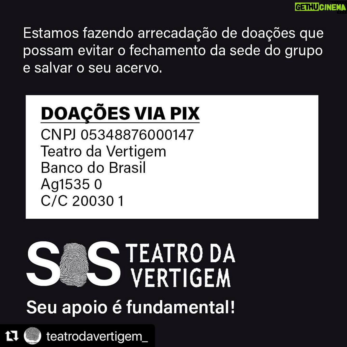 Andréia Horta Instagram - Antônio Araújo e Eliana Monteiro foram mestres em meu caminho no início de minha formação profissional em São Paulo. Fui aluna do Tó entre 2002 e 2004 na Escola Livre De Santo André e em 2004 entrei para a companhia Teatro da Vertigem onde fiquei por 1 ano. Aprendi muito ali. Aquelas experiências pautaram meu olhar e me deram base firme. É lamentável que estejam passando por isso com a pesquisa e imensa colaboração que esse grupo tem a oferecer a cada pessoa que assiste aos seus trabalhos. Se você puder, colabore com o que for possível.