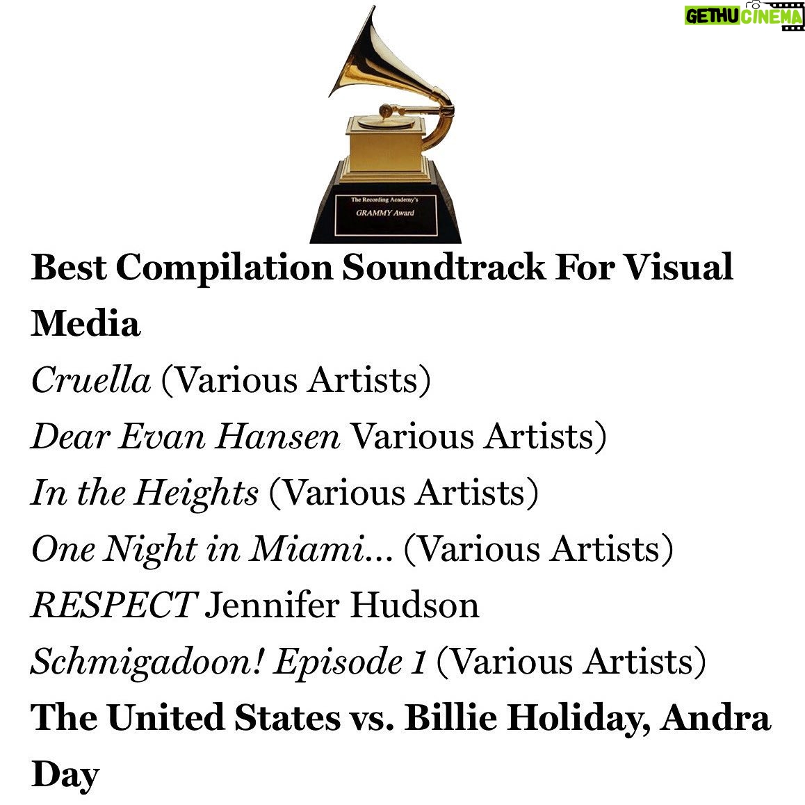 Andra Day Instagram - thank You God๐๐ฝ๐ grateful for yโall @leedaniels @salaamremi #billieholiday #grammys #jeremiah29:11