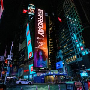 Andra Day Instagram - Thank U @spotify !! 
This NYC Billboard means so much 
🥹 🙌🏽💕🙏🏽