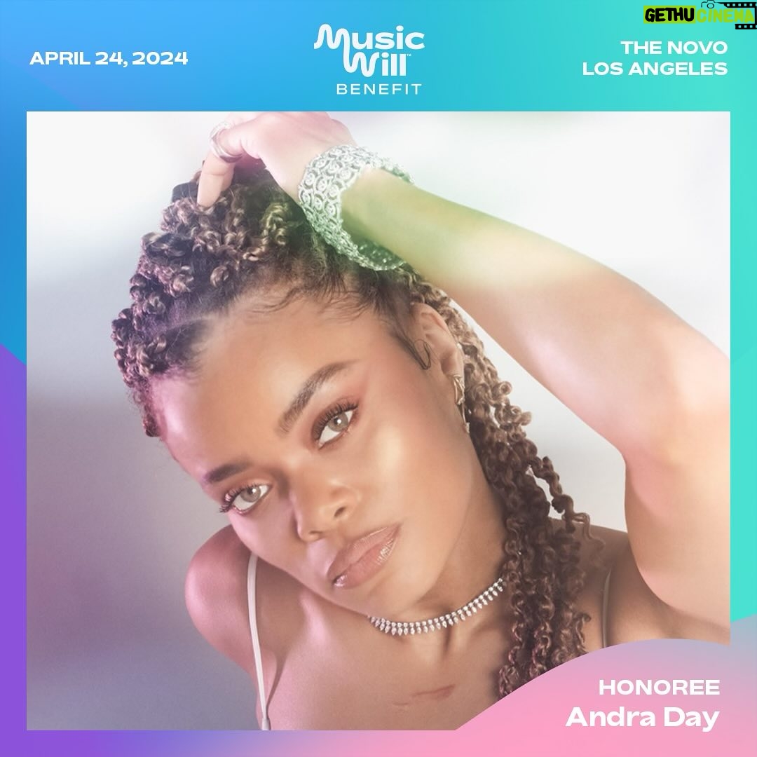 Andra Day - 449 Likes - We are thrilled to announce that Andra Day will be receiving the Spirit Award at our upcoming benefit on April 24 in LA at The Novo!
From her chart-topping hits to her transformative role in āThe United States vs. Billie Holiday,ā Andraās artistry knows no bounds. She has captured the hearts of millions and inspired positive change around the world. The Spirit Award honors her commitment to uplifting and motivating others through her music and advocacy efforts. š«
Join us in celebrating Andra Dayās remarkable talent and the spirit she brings to everything she does. Help us continue to spread love, hope, and empowerment in the lives of children through the power of music education. Tickets are available now at MusicWill.org