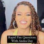 Andra Day Instagram - We caught up with @andradaymusic to ask her our burning rapid fire questions! Spoiler: We NEED to see an Andra Day & @Beyonce workout sesh immediately! 💪🔥