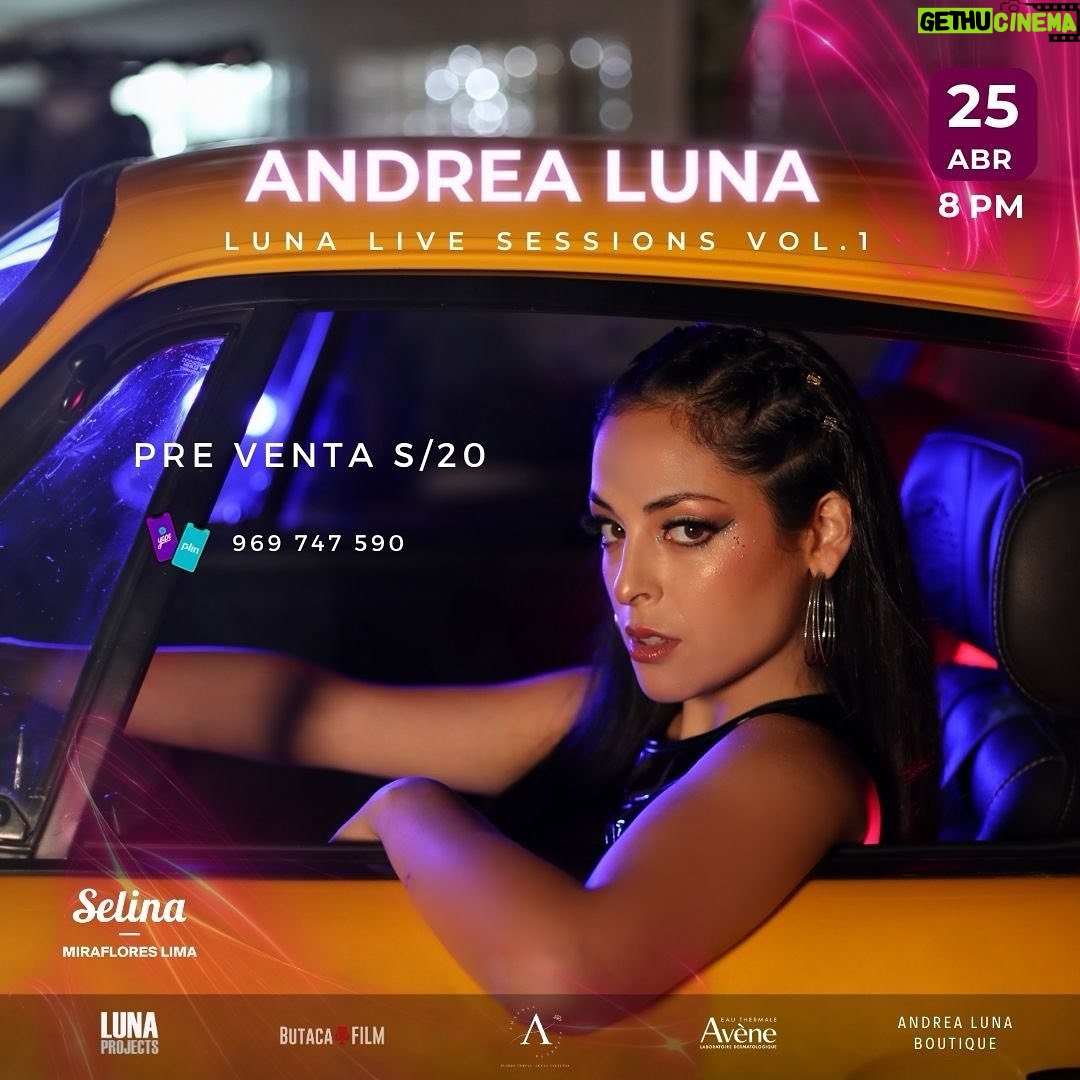Andrea Luna Instagram - Me mueeeerrroooooo 😍 estaré junto a @diegotalvez y a nuestros talentosísimos amigos 🌙 @bastianstimman @susangreenoficial @milenafederici y @kireiklein en este concierto acústico en @selinaperu_ 💕 🎤🎵 entradas en preventa 🎫🎫🎫🎫 Gracias al auspicio de @aveneperu @butacafilm @andrealunaboutique @amapolafloral.pe ✨ @lunaprojectsmanagement