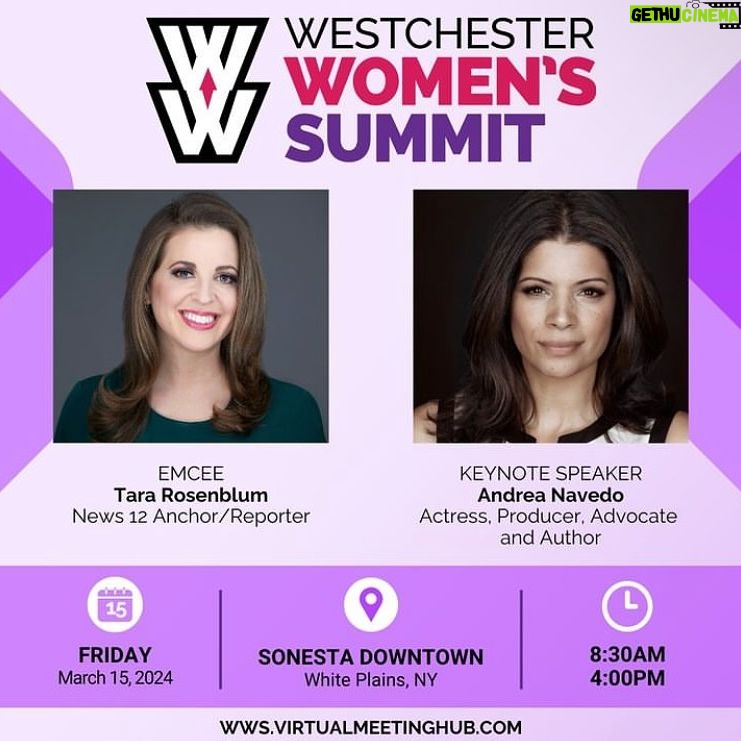 Andrea Navedo Instagram - So excited to be a speaker at The Westchester Women’s Summit hosted by @news12wc @tararosenblum !!! Thank you @theeventdept 🎉 This is going to be an uplifting and transformative experience and I can’t wait to share a little of me with you! Click the link in my bio to grab yours today and can’t wait to see you there! #linkinbio #seeyouthere #westchester