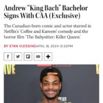 Andrew Bachelor Instagram – NEW CHAPTER!! Let’s goooo! CAA ❤️❤️❤️🔥🔥🔥 @creativeartistsagency