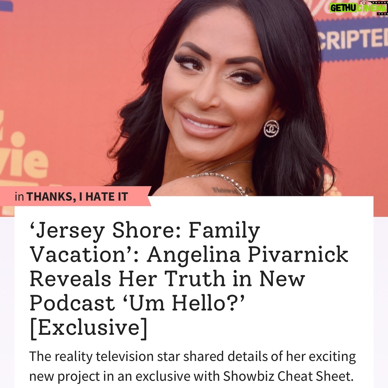 Angelina Pivarnick Instagram - 💋✨ #UmHello @showbizcheatsheet