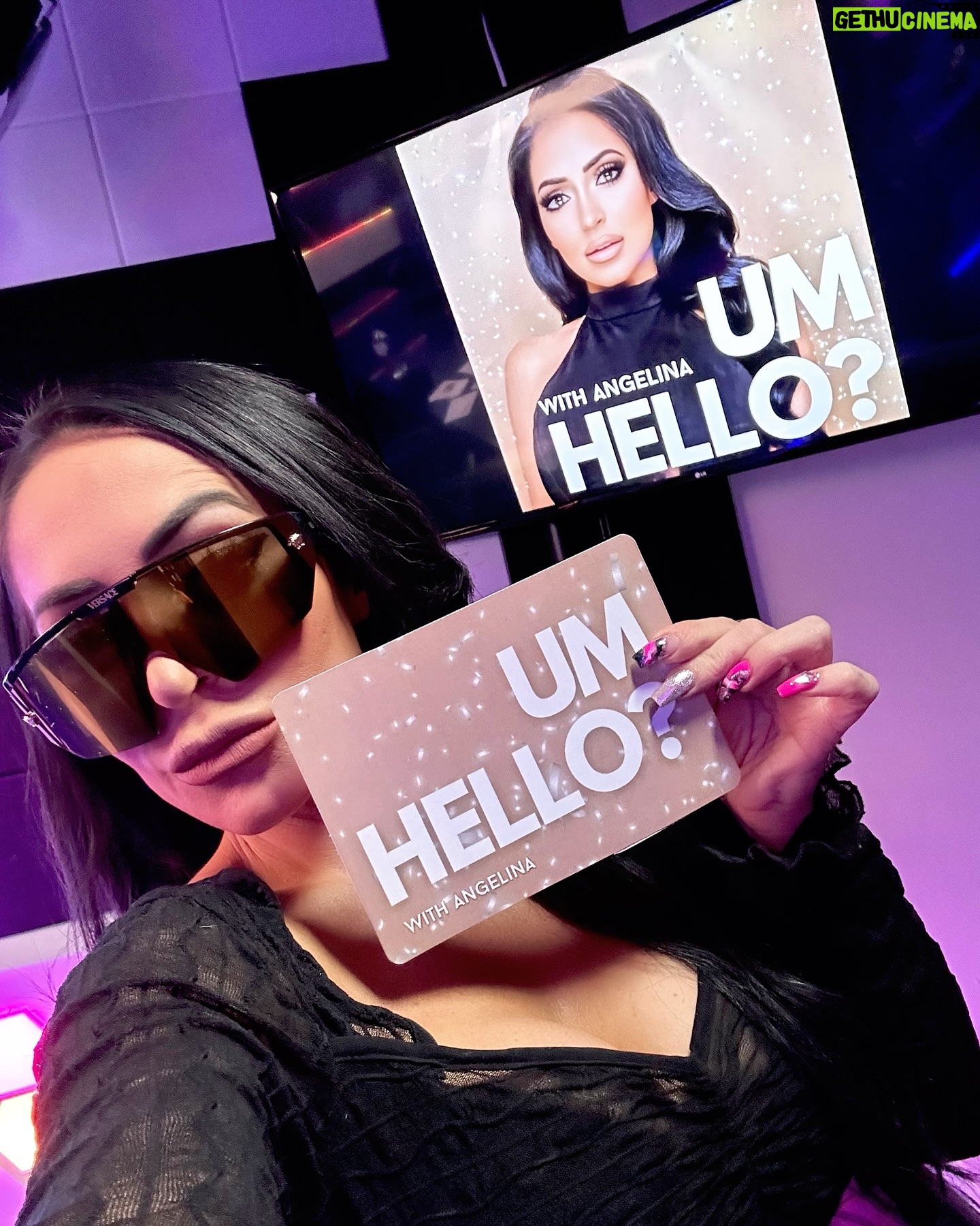 Angelina Pivarnick Instagram - Episode 2 of @umhellopodcast drops tomorrow at 12pm ET wherever you get your podcasts 💋✨🎙️ #UmHello #UmHelloPodcast