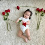 Anjelah Johnson-Reyes Instagram - My sweet angel baby. We can’t believe you’re 9 months old already! You’ve been on 13 flights. You are currently sleep training (again). You recognize your different family members on FaceTime by the things they do and say. You love your doggie brother Banzo. You gnaw on a chicken bone like a grown man and we love it! Happy 9 months #Rosieharlowreyes