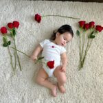 Anjelah Johnson-Reyes Instagram - My sweet angel baby. We can’t believe you’re 9 months old already! You’ve been on 13 flights. You are currently sleep training (again). You recognize your different family members on FaceTime by the things they do and say. You love your doggie brother Banzo. You gnaw on a chicken bone like a grown man and we love it! Happy 9 months #Rosieharlowreyes
