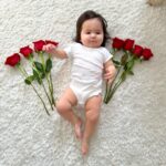 Anjelah Johnson-Reyes Instagram - Our most favorite valentine #rosieharlowreyes 1. You started crawling 2. You love giving besitos 3. I caught you standing in your crib the other day 🥹 4. You love your voice (at the highest volume) 5. Your new favorite song is @marcanthony “Vivir Mi Vida” 6. You love bell pepper 7. You learned you only like the car for 20 minutes max 8. You get as hype as Hulk Hogan for so many things and we love it (see last slide)
