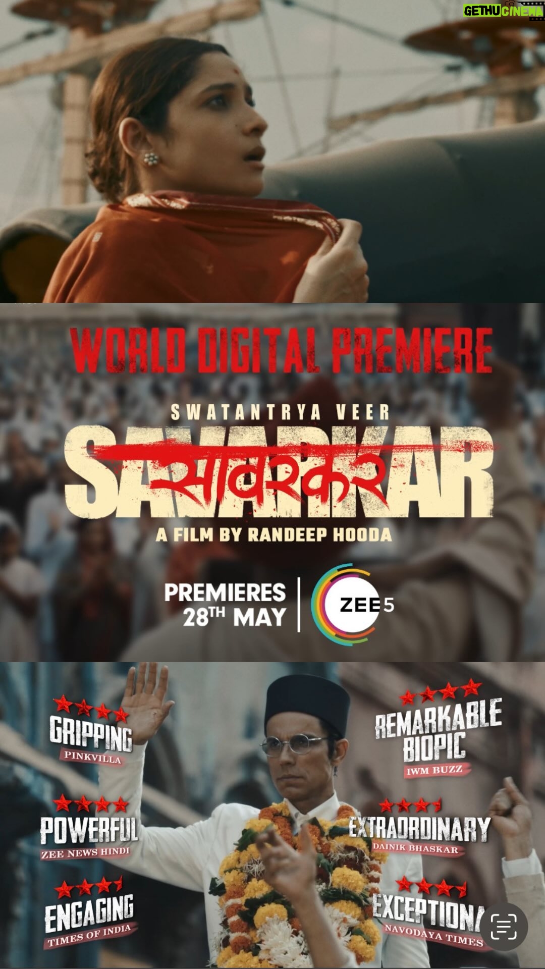 Ankita Lokhande Instagram - Ankhand Bharat tha unka sapna, Hindutva thi jiski buniyaad. Watch the untold story of #VeerSavarkar - ‘India’s Most Dangerous Revolutionary Ever’, premiering on his 141st birthday, 28th May only on #ZEE5. #ReliveSavarkarOnZEE5 @zeestudiosofficial @randeephooda @lokhandeankita @amit.sial @iampallesingh @crimrinal @rajeshkhera1 @alwaystheantagonist @tirrtha @anjalihoodamd @mathiasduplessy @sandeshshandilya @sambata__00 #JayPatel @utkarshnaithani @i.samkhan @roopa_pandit @anandpandit @officialsandipssingh @yogirahar31 @anandpanditmotionpictures @officiallegendstudios @randeephooda_films @avakfilms @zeecinema @anuragbedii @zeemusiccompany @anwarali.khan.568 @jelly_bean_ent @panchalic @renukapillai_official @sonukuntalofficial @whiteapplellp @krishna.arvind @kameshkarna @varunmishra @savarkarthefilm @roopesh6699 @sahilbalharaa @manish_kalra_ @zee5global #RandeepHooda #VeerSavarkar #Savarkar