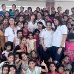 Ankita Lokhande Instagram - Sometimes seeing someone else smile makes me smile even more ✨ Met these wonderful young girls at Baal Bhavan Society of Helpers. A part of me was happy to see them giggling and vibing around the corners🤗 But there was another part which wept for these young children. Sometimes I wonder, how can someone be so cruel to leave them behind?!😞 But I’m happy I met them and shared joy ❤️‍🩹 I would love it if you would also extend your helping hands to these beautiful girls who simply want wings to fly🫂🕊️ Heartfelt gratitude to the @rcmumbaicity and @vikaashagarwall for making this event possible. Even now, my Mumma @vandanaphadnislokhande is also a part of it and she is equally happy bringing smiles to everyone’s faces🙏🙌🏻 Life is really short, I hope we make the most out of it by showing empathy and kindness. All my love 🎈❤️ #Ankita #AnkitaLokhande #VandanaLokhande #BaalBhavan #RotractClubOfMumbaiCity #VikaashAgarwall #Kids #Gratitude #Memory [ Ankita , Kids , Emotional , Fun , Memories , Orphanage ]