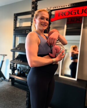 Anníe Mist Þórisdóttir Instagram - Reality for me 2 weeks postpartum, 

I am moving, just started yesterday, it feels AMAZING!! Just some biking that feels ok and good to me 💦 

What was hard for me last time “body vise” was how long my stomach was large. We all heal at a different pace, I never expected a postpartum body to look like this, not saying this is not common but I had NO idea because what I had seen was not this but maybe it’s because we don’t share it? 

This time around it’s the same, the difference is I was expecting it which means it’s easier to deal with.  Doesn’t mean it’s Easy but I know it’s temporary, I take a long time to heal up and that is a part of it.  My body also took 9 months to create a baby ❤️ we got to love what our bodies can actually do

#postpartum #mom #strong #dottir #grateful #enjoylife #happy