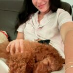 Anna Šulcová Instagram - Už skoro měsíc jsem před vámi něco tajila… Tohle je Theo ♥️🐶 Netušila jsem, kolik lásky a štěstí může tak malý tvoreček do života přinést! Vždy jsem pejsky milovala, ale nevěděla jsem, jaký je pocit starat se o vlastního od úplného dětství! Je to něco nepopsatelného, ale věřím, že mě pejkaři moc dobře chápou! Jsem šťastná, že můžu být psí mamka a věř mi, Teoušku, že tě budu milovat celým svým srdcem a starat se o tebe jak nejlíp budu moct♥️