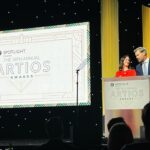 Anna Camp Instagram - What a delight presenting last night! #artiosawards 💫 Casting directors and actors coming together and showing the support we need right now. Thankyou for having me and table 4 crushed 💫