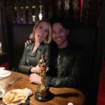 Anna Camp Instagram - 4 years ago on a leap year day in the City of Angels I fell for you and we FINALLY get our first (technically 4th but who’s counting 😉) anniversary!! So happy we got pics of our first date and I wish I could remember whose Oscar that was, but I’m thankful they let us borrow it for our photos. However, I do remember the way you walked in and sat down in the booth across from me, and I do remember how I felt knowing I had finally found the love of my life and I do remember knowing my life was now actually starting in the way I had always dreamed. Thankyou for loving me. I’ll love you till the end of time. Happy Anniversary @silkybeats !!!