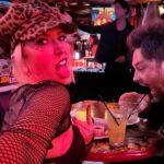 Anna Camp Instagram - “Open mouth night at the Rock place” Killer caption courtesy of the man mouth on the right, my love, @silkybeats