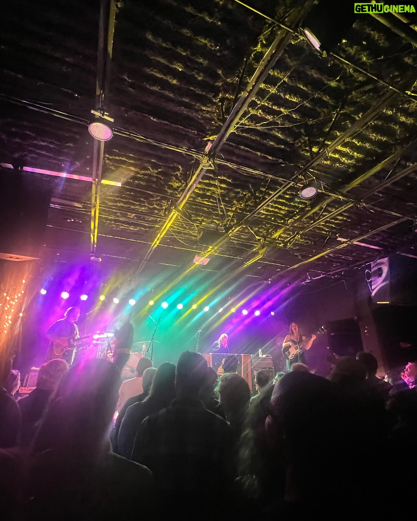 Anna Camp Instagram - Just a couple of Montucky Cold Snacks at an awesome concert in Nashville 🍻 @silkybeats @thelonebellow @kashculpeppermusic @thebasementeast 🎸