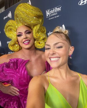 AnnaSophia Robb Instagram - Always an honor attending the @glaad awards! And so proud of ya Mr @harveyguillen for hosting!

Glaad continues to inspire me- especially now, when an unprecedented number of anti-lgbtq  legislation is in effect.

I’ve never understood why people in our country waste so much time attacking folks for just wanting to be who they are, and love who they are. (Especially when many haters are “Christian”, because ya know, love ya neighbor as yourself?!) 

The LGBTQIA  community is one of joy, PRIDE, activism, love, self expression- tbh it’s made up of the most resilient, creative, and POWERFUL people I’ve ever had the honor of meeting & loving.

If we are not fighting FOR LGBTQIA  rights, safety, and visibility - we are in opposition to their lives. 

2023 is a record year for hate. There have been 543 bills proposed, 70 which have already passed, that impact healthcare, student athletics, the military, incarceration, and education for trans citizens.

45% of LGBTQ  youth seriously considered attempting suicide in the past year, and that percentage is higher for trans & non-binary youth & LGBTQ youth of color reported higher rates than their white peers. (@trevorproject ).

The American government, particularly FLORIDA, is targeting these kids, saying “nope, you don’t get to be who you want to be”. Why spend time hating and endangering our neighbors (especially our youth) when we are collectively facing issues like the climate crisis?! Like- I just don’t get it. It’s distraction, it’s fear mongering for ALL the wrong “issues”! Let’s use our energy to love, lift up, and help the world thrive! 

I’m so grateful to @glaad . Thanks for letting me join y’all in celebrating your achievements this year! Check out the nominees, winners and all the beautiful important work they’ve created. 
And even if there isn’t “work” to show, just being your beautiful self is enough. 🤍