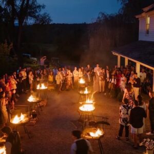 AnnaSophia Robb Instagram - The night before our wedding, a splendid evening attempting absorb all the magic and love.
So grateful for this celebration and all the folks who lift Trevor and me up. Thank you❣️
