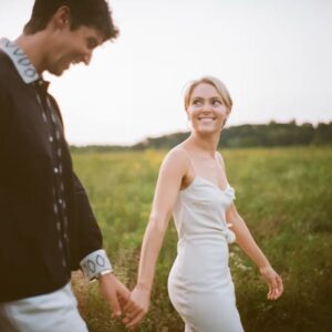 AnnaSophia Robb Instagram - The night before our wedding, a splendid evening attempting absorb all the magic and love.
So grateful for this celebration and all the folks who lift Trevor and me up. Thank you❣️