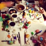 Annabelle Wallis Instagram - Happy Easter from mine to yours. ❤️🧡💜🧡❤️💜💙
