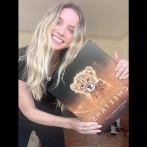 Annabelle Wallis Instagram - With less than 7,100 cheetahs left in the wild, this beautiful cat is racing towards extinction. If you’d like to help save them, you can order this lovely book “Remembering Cheetahs”at www.rememberingwildlife.com #rememberingcheetahs #rememberingwildlifeday #rememberingwildlife 
ALL PROFITS GO TOWARDS HELPING THE CHEETAHS!! 🐆🌍💫@RememberingWildlife has all the info