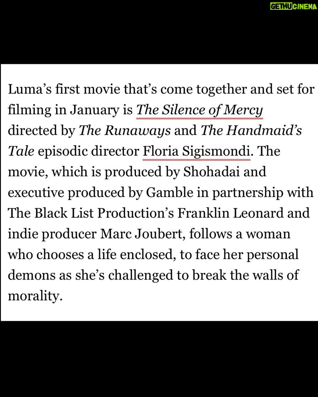 Annabelle Wallis Instagram - “The Silence Of Mercy” Thank you for having me @floriasigismondi @lumafeatures I can’t wait! 🎥