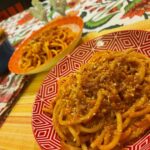 Anne Burrell Instagram - Bucatini all’ Amatricianaaaaaaaaaahhh… I LOVE to travel and have adventures, but coming home to a delicious dish of pasta, @stuartclaxton , #nuttynancycrazypants #marciamarciamarcia and some backgammon is the BEST thing EVER!!! #theclaxtons #ilovewhatido #luckygirl