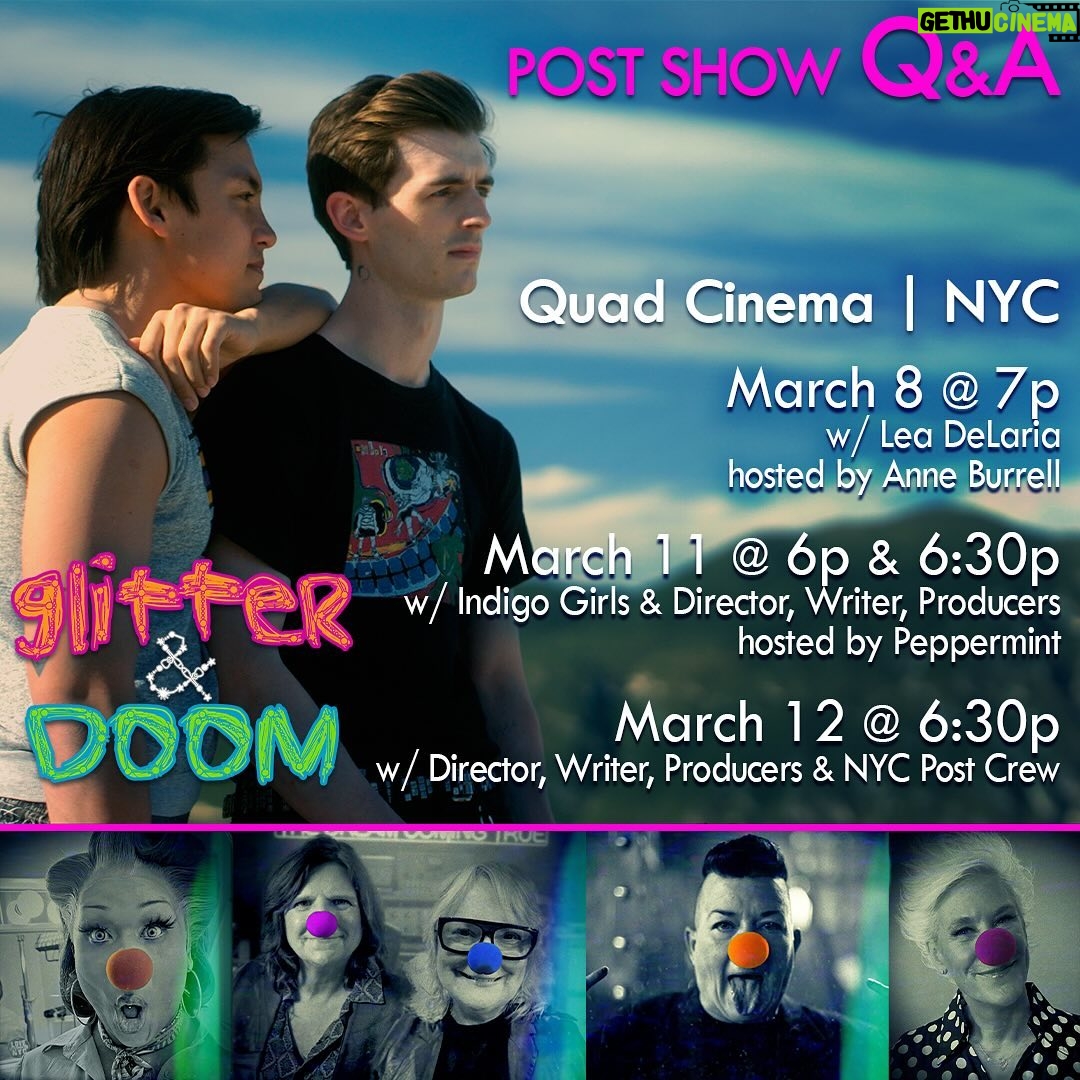 Anne Burrell Instagram - NYC! Got a question for Lea, Anne, Peppermint or Indigo Girls about shooting a live-singing musical #indiefilm in Mexico City? Join cast members & moderators @chefanneburrell (3.8) & @peppermint247 (3.11) for Q&As with @realleadelaria, @indigogirlsmusic & @speakproductionsinc Director/ Producer Tom Gustafson & Writer/ Producer Cory Krueckeberg at The Quad. Share with a friend who loves #musicals β¨ & follow the bio link for tickets! π₯πͺππΈ #indiefilmmaking #BTS #queer #indiefilmmaker #gaynews #lgbtq #moviemusical
