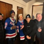 Anne Burrell Instagram - GREAT NIGHT AT THE GARDEN WITH THE FELLAS MY NEW BESTIES @nyrangers #ILOVEWHATIDO #LUCKYGIRL