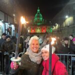 Anne Burrell Instagram - #theclaxtons hit Edinburgh for the Torchlight Procession!!!! Sooooo great meeting up with @sheena_mcg !!! #hogmanay #luckygirl #ilovewhatido #edinburgh